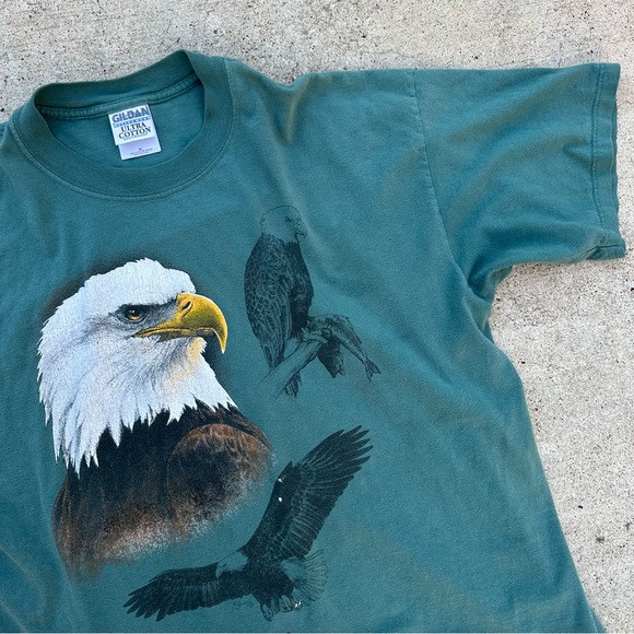 90s Vintage Eagle Nature wildlife graphic Shirt - Picture 2 of 4